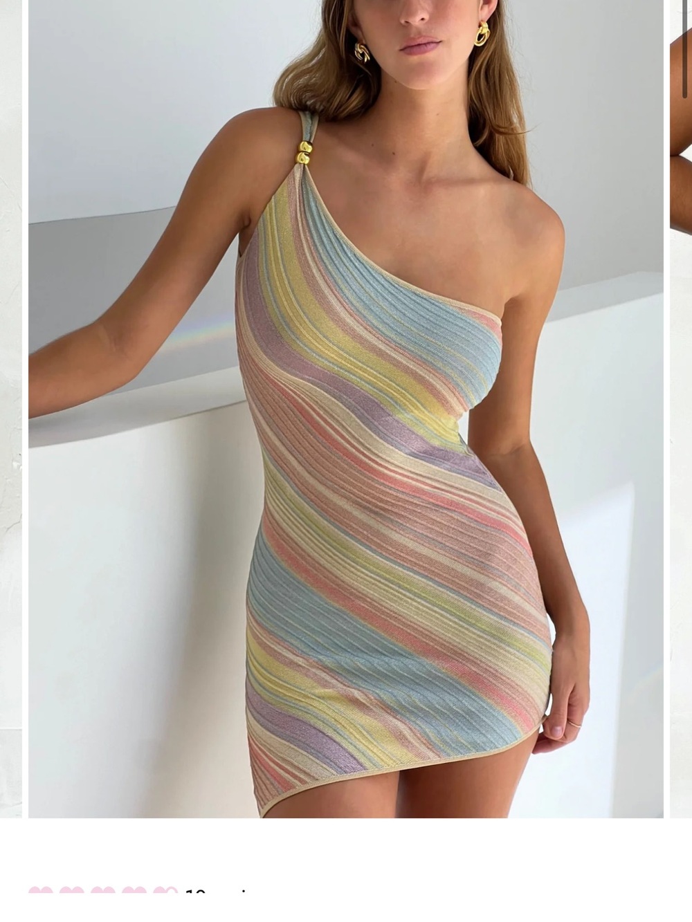 Kapri Milan Mini Dress Pastel Striped Knit